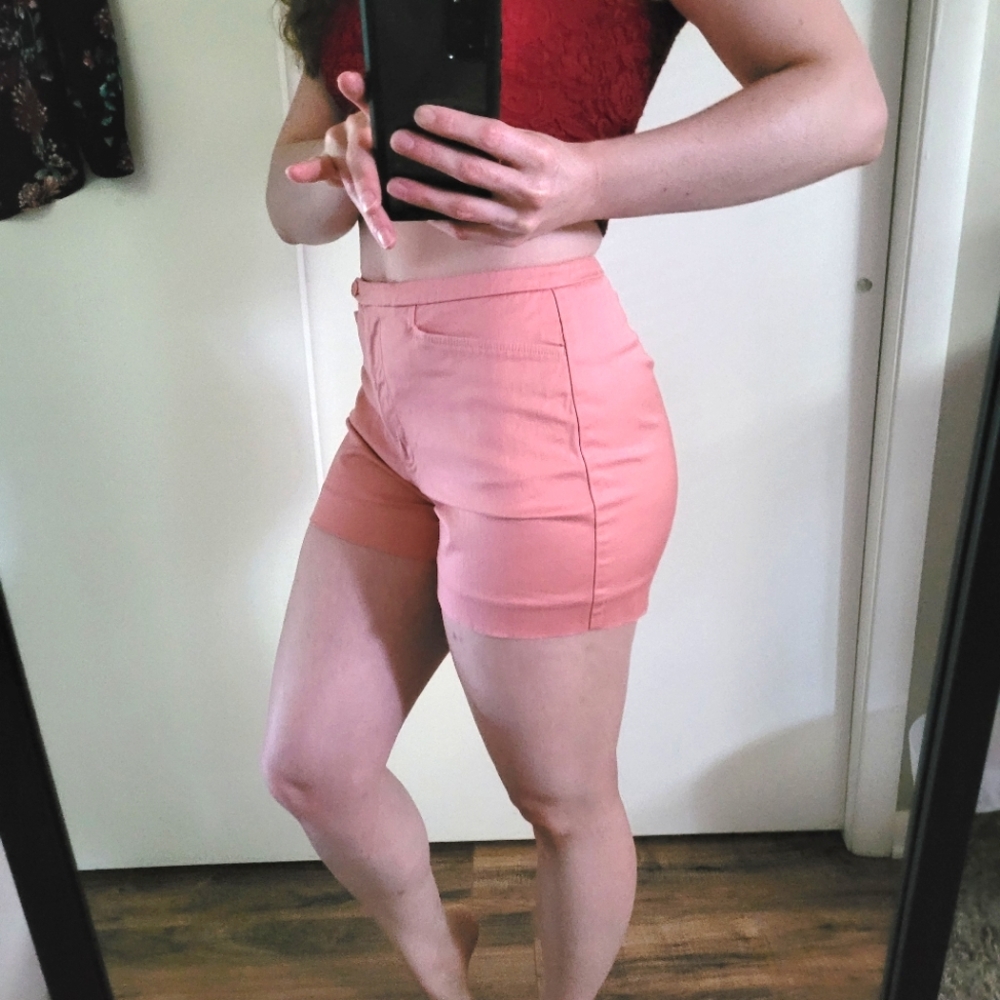 Blush High-Waisted Shorts